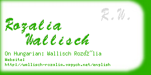 rozalia wallisch business card